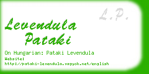 levendula pataki business card